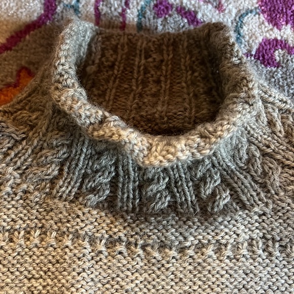 MCKENNA'S VINTAGE WOOL SWEATER OVERSIZED CHUNKY HAND KNIT CREAM MADE IN IRELAND - Picture 5 of 12